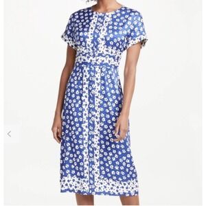 Boden Esmeralda Dress in Greek Dots Blue Women's Size 16 NEW W/ Tags